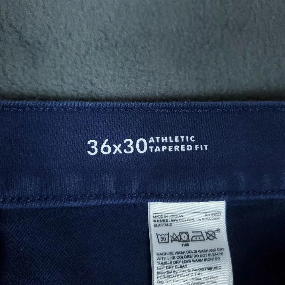 Banana Republic Pants Mens 36x28 Blue Traveler Athletic Tapered Stretch Chino